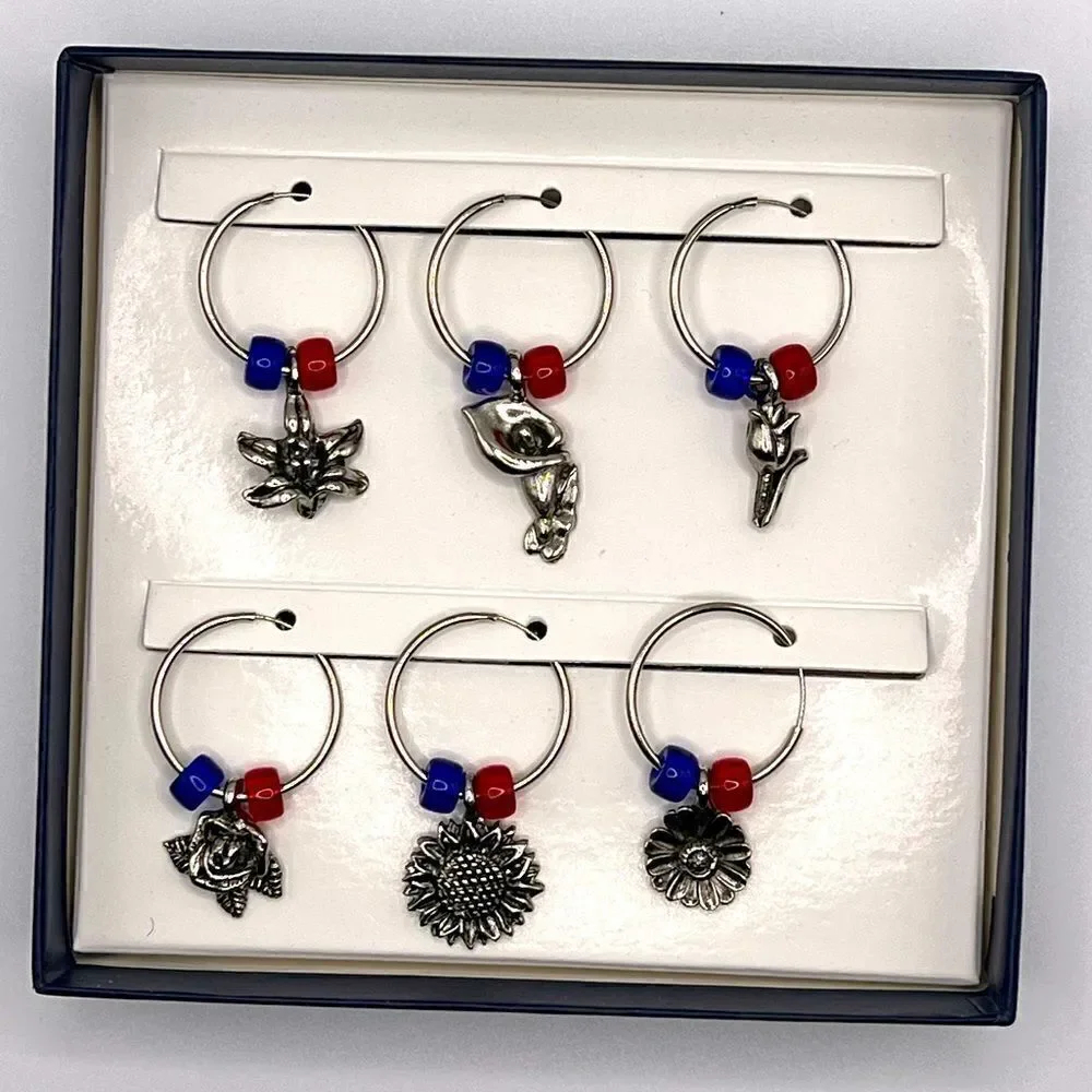 *3/$20* New in box Tommy Hilfiger pewter wine cocktail charms